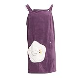 Beaupretty 1Stück Absorbierender Bademantel für Damen Weicher Korallen Fleece Bademantel für Strand Bad Sauna Reisen Leicht Angenehm