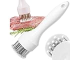 PrzydaSie Meat Tenderizer mit 21 Edelstahl-Klingen, Professionelle Fleischklopfer, Fleisch Zartmacher, Manueller Steakhammer zum Zartmachen von Steak, Veal & Poultry in der Küche, Kochwerkzeug für Huh