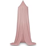 Deryan Baldachin Kinderzimmer 245cm - In 5 Farben - Betthimmel Mädchen, Jungen & Baby - Himmelbett vorhänge - Moskitonetz doppelbett - Himmel Babybett - Canopy - Rosa