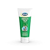 Scholl Hirschtalgcreme 100 ml - Fußcreme gegen Hornhaut und Feuchtigkeitscreme für Hände und Füße, Fußpflege für trockene Haut mit Kamille, Aloe Vera und Rosmarinöl, Hautglättend, PH-Hautneutral