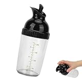 200 Ml Salatdressing-Shaker Verhindert Auslaufen Salat-Dressing-Shaker mit Deckel Salat-Dressing-Glas für die Küche Zum Herstellen Mischen Aufbewahren Schwarz