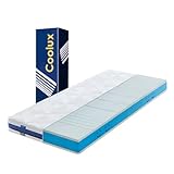 Coolux Sleep Matratze 90x200cm, Wendbare Kaltschaummatratze H2 & H3, 18cm Orthopädische 7-Zonen Matratze aus Memory Schaum, Ergonomische Rollmatratze mit Bezug, Abnehmbar & Waschbar