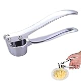 Knoblauchpresse Edelstahl Spülmaschinenfest - Garlic Press Zerkleinerer für Küche