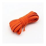 DCNIYT Elastisches Band, 5 m, 10 m, 20 m, 40 m, 90 m, 6 mm, Farbe, Nähen, Haushalt, Gummiband, elastisches Band, Kleidung, Nähzubehör (Orange, 90 m Gesamtvolumen)