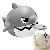 Plüsch-Hai-Schlüsselanhänger – lustiger Spielzeug-Schlüsselanhänger, niedlicher Wassertier-Schlüsselanhänger, tragbares Schlüsselzubehör, einfach zu bedienender Zugschnur, Schlüsselanhänger, Spielzeug