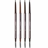 4 Minimal-Invasive Eyebrow Pencil Feine Augenbrauenstift NatüRliche Dreidimensionale Wasserdicht Anti-Schweiß Und Anti-Flecken Verwurzelt Augenbrauen Halten Make-Up Ist (Braun)