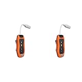 Toranysadecegumy 2 x 8 GB MP3-Player Schwimmen Unterwasser Tauchen Spa + FM Radio wasserdichte Kopfhörer Orange