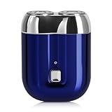 Rasierer Herren Elektrisch Dual Ring Elektrorasierer, IPX7 Wasserdichter Mini Elektrorasierer Herren, Tragbarer, 7500 U/Min, Leiser Tiefenreinigungsrasierer für Herren, für Reisen