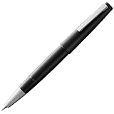 Lamy 2000 black Füller – edler Füllfederhalter im robusten Gehäuse aus Polycarbonat – 14 kt. Goldfeder, partiell platiniert & in Strichbreite EF
