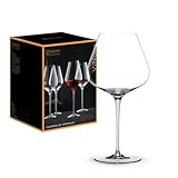 Nachtmann 4-teiliges Rotweingläser Set, 840 ml, ViNova, 98072, Burgunder Weingläser aus Kristallglas, Rotwein Gläser spülmaschinenfest