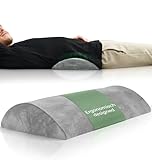 Ergonomisches Lendenwirbelkissen für Bett & Sofa - Lendenkissen zur Rückenstütze im Liegen - Lordosekissen für die Lendenwirbelsäule - Rücken Lendenstützkissen, Lumbar Support Pillow - GRAU