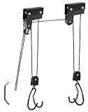 M-Wave Fahrradlift, Fahrrad Deckenhalterung, auch für E-Bikes, Bike Lift Strong, Schwarz