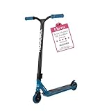 HUDORA Stunt Scooter XQ-12.1 für Skatepark – robuster Freestyle Roller mit 360° Lenker, ABEC 9 Kugellager & Stahlbremse – Stunt Roller für Anfänger & Geübte, rutschfestes Deck, schnell rollend - blau