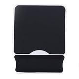 TUKA Mousepad Ergonomische Komfort, robuste Mausmatte mit Handgelenkauflage weiches Memory Schaum, Office Gaming Mouse Pad für Computer und Laptop, 235 x 185 x 25mm, Schwarz, TKC5114 Black