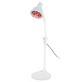 Infrarotlampe Wärmelampe 275 W, Rotlichtlampe Infrarotstrahler Infrarotlichttherapie Speziallampen, 360 ° Drehbar Infrarot Stehlampe Wärmestrahler, für Verbesserung der Durchblutung