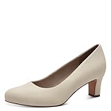 Jana Damen Pumps mit Blockabsatz Vegan, Beige (Ivory), 39 EU