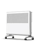 1000W Konvektor Heizung, TÜV-zertifiziert, Mobile Elektroheizung mit Rollen & Wandmontage, Frostwächter Heizlüfter, Für kleine Räume, Weiß