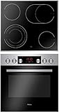 Einbauherd Set | Backofen mit Grill und Umluft | Rahmenloses Glaskeramik Kochfeld mit Zweikreis und Bräterzone | Timer | Steam Clean (EHPC 935 001 E) (EHCX 933 110 E)