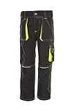 Planam 6110 Junior-Hose - Optimale Sicherheit und Komfort - Farbe: Anthrazit/Gelb - Größe: 134