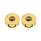 2 Set runde Teekanne Stövchen Edelstahl Kerzenboden Milchwärmer Gold 15 cm Außendurchmesser
