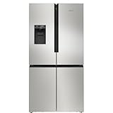 SIEMENS KF96IAPEA, iQ500, Smarter French-Door Kühlschrank, 183 x 90,5 cm, 375 L Kühlen & 199 L Gefrieren, noFrost, Multifunktions-Ablage, Eis- und Wasserspender, AntiFingerprint, Gebürsteter Stahl