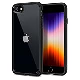 Spigen Ultra Hybrid 2 iPhone 8/7 Hülle (042CS20926) Einteilige Handyhülle Durchsichtige PC Rückschale Silikon Bumper Schutzhülle Case (Schwarz)