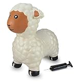 JAMARA 460590 - Hüpftier Schaf mit Pumpe - BPA-Frei bis 50 kg, fördert den Gleichgewichtssinn und die motorischen Fähigkeiten, robust und widerstandsfähig, pflegeleicht