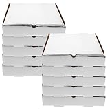 SHINEOFI 10 Stück Einweg Pizzakartons aus Verstärktem Kraftpapier 24X24X45cm mit Aluminiumfolie Praktische Takeaway Boxen für 9 Zoll Pizza Hygienisch und Stabil für Gastronomie und