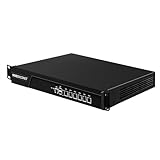 MNBOXCONET 1U Rackmount i5 3320M Firewall Appliance 989 Network Security Industrial Control Server, DDR3 8GB RAM 256GB SSD, 6 x 2.5GbE I226V LAN, RJ45 Console OPNsense, VPN