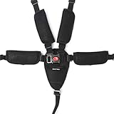 Yidaxing Sicherheitsgurt für Kinder, 5 Punkte mit Schulterpolster, verstellbar, schwarz, Nylon, für Kinderwagen, Buggy, Kindersitz