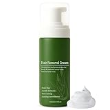 Man Hair Removal Cream, Haarentfernungscreme für Männer, Natürliche Aloe Vera Schnell Sanft Schnell Wirkend Haarentferner Mousse, Feuchtigkeitsspendend Pflegend Nicht klebrig für Gesicht, Körper