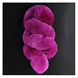 Auto Lenkradbezug Lenkradschutz Universal Winter Autoabdeckung Fell Integriertes Plüsch Warmes Zubehör(Lila)