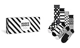 Happy Socks Classic Black & Whites Gift Set Half Socks 4 Pairs EU 41-46