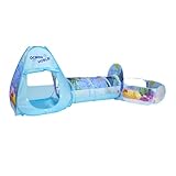 WHAMVOX Faltbares mit Meeres bällen Unterwasserwelt bällebad und Krabbel Tunnel Zelt Haus für Kreative Spielzeit und Einfache Aufbewahrung