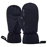 Handschuhe Herren Winter Wasserdicht,Winterhandschuhe Damen, Skihandschuhe Damen Warm Fäustlinge,Handschuhe Herren Touchscreen,Snowboard Handschuh Herren,Ski Handschuhe Herren Wasserdicht(M,Schwarz)