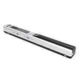 Dpofirs Tragbarer Scanner für PC, Fotoscanner für A4-Dokumente, Bilder, Seiten, Texte in 900 DPI, Flachscan-Handscanner für Unternehmen(Silber schwarz)
