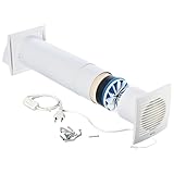 LIRAST 100mm Dezentrale Lüftungsanlage mit Wärmerückgewinnung - Wandlüfter mit Kabel und Zugschnur - Lüftung mit Wärmerückgewinnung - Rekuperator mit Keramikwärmetauscher - Wohnraumlüftung