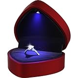 LED Ring Box Herzform Ring Schachtel Schmuckschatullen Geschenkbox für Hochzeit Verlobungsring Valentinstag