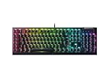 Razer BlackWidow V4 X (Green Switch) - Mechanische Gaming-Tastatur - Razer Snap Tap (Mechanische Green Switches, 6 Makro-Tasten, Doubleshot-ABS-Tastenkappen, RGB Chroma) QWERTZ DE-Layout | Schwarz