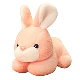 SOPOTUTU Plüschhase Kuscheltier Rosa Weiches Stofftier für Jahr des Hasen Motiv Realistische Häschenpuppe zum Kuscheln Geschenk für Mädchen und Jungen