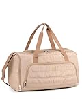 Lekespring Reisetasche Damen 60L Puffer Sporttasche mit Schuhfach Weekender Wasserabweisend Travel Bag Handgepäck Gym Bag Kliniktasche Geburt Krankenhaustasche FüR Fitness, Sauna, Khaki