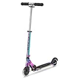 micro Sprite LED Kinder Kinderscooter | Cityroller mit LED-Rollen | klappbar und Lenker höhenverstellbar | ab 5 J. | Tretroller Farbe neochrome