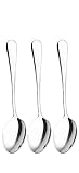 Qinglele Edelstahl 304 Löffel, suppenlöffel, Abendessen Löffel, Esslöffel, Tafellöffel, 17 cm(6.7'), Set 3 Stück