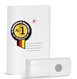 HEIDEMANN Funkklingel Set HX One - Erweiterbare Klingel - Batteriebetrieben - Funk Klingel - inkl. Sender & Empfänger - HX Türklingel -weiß