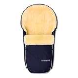 Hofbrucker® Neu Premium Kinderwagen Fußsack für Herbst/Winter/Frühjar aus Lammfell für Kinderwageneanne & Maxi Cosi 0-10 Monate mit abnehmbaren Decke (navy blue)