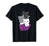 Asexuelle Flagge Pride LGBTQ Katzen Asexuelle Katze T-Shirt
