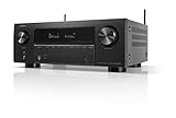 Denon AVR-X2800H 7.2-Kanal AV-Receiver, Dolby Atmos, DTS:X, 6 HDMI Eingänge und 2 Ausgänge, 8K HDMI, HEOS Built-in, Bluetooth, WLAN, AirPlay 2, Alexa kompatibel - Schwarz