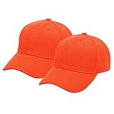 Respect-Hüte für Herren, Sommermütze, Herren-Farbe, lässiger Hut, Outdoor, Damen, 2 Stück, Sport, solide Baseballkappen, Orange, Einheitsgröße