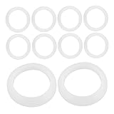 BEBEMOKO 10pcs Hot Dog Maschine Zubehör Kettengrill Herd Maschine Fettabscheider für Würstchen Fettabscheider für Grill Wurstmaschine Getriebefett Ringe für Grill Gummi Weiß