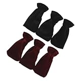 VINTORKY 6 Stück Klavier Fußpedal Schutzhüllen Premium Velours Abdeckungen für Klavierpedale Elastische Abdeckung Langlebig und Praktisch für Musikliebhaber